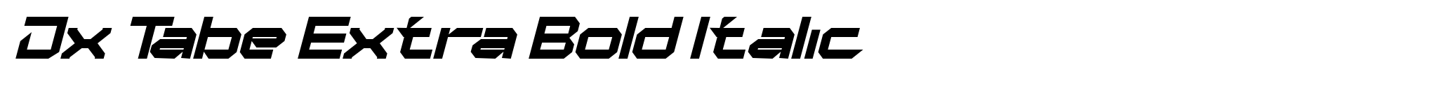 Jx Tabe Extra Bold Italic image